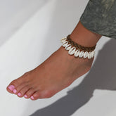 Bracelet de cheville coquillage de plage